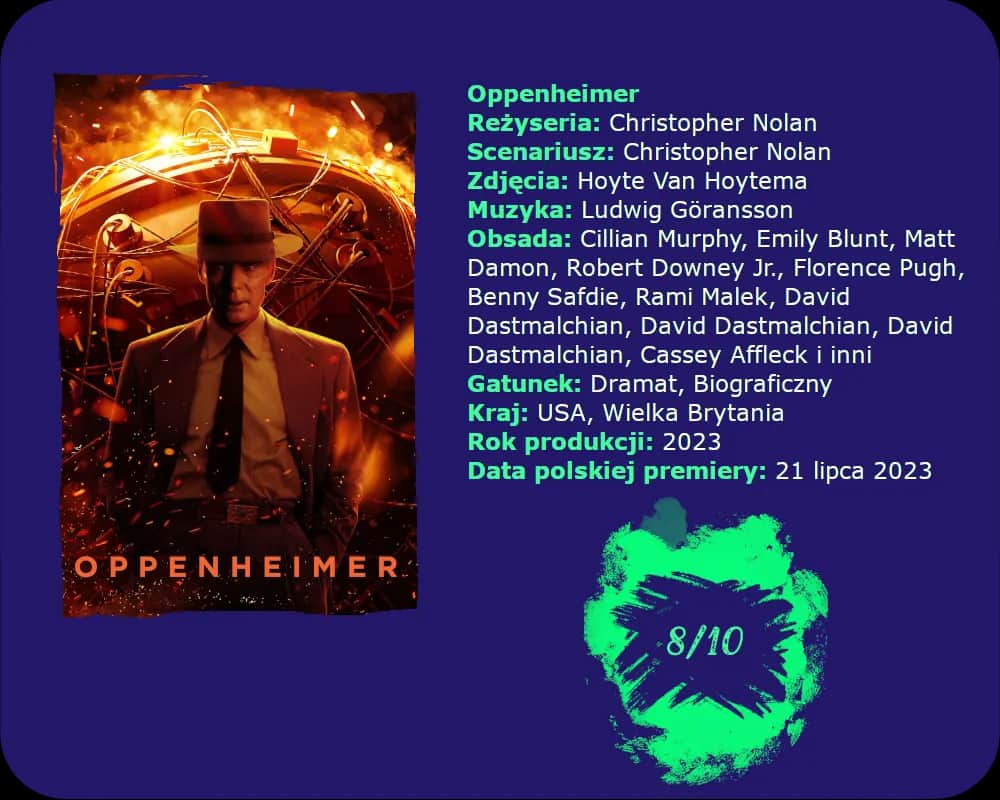 Recenzja filmu Oppenheimer - Czy nowy film Nolana wart zobaczenia?